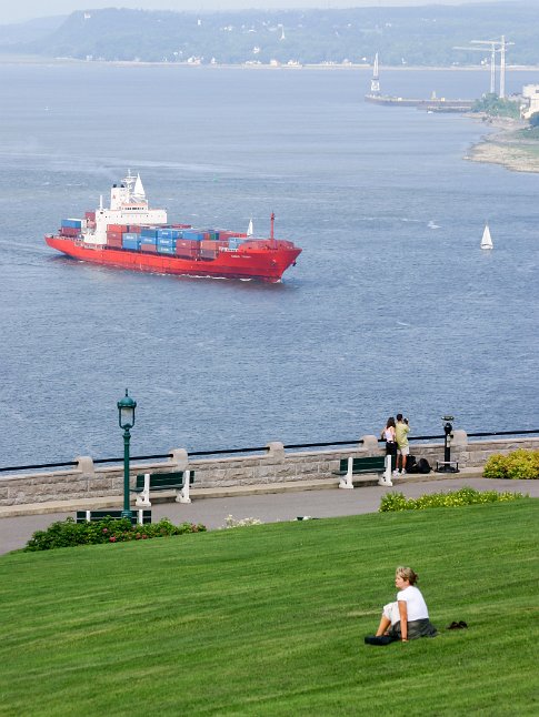 Old Québec City, Parc du Bastion-de-la-Reine A nice place to watch ships on the St. Lawrence river