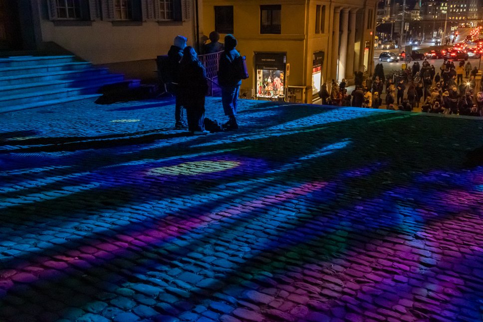 Luzern, Lilu Lichtfestival Hofkirche St. Leodegar