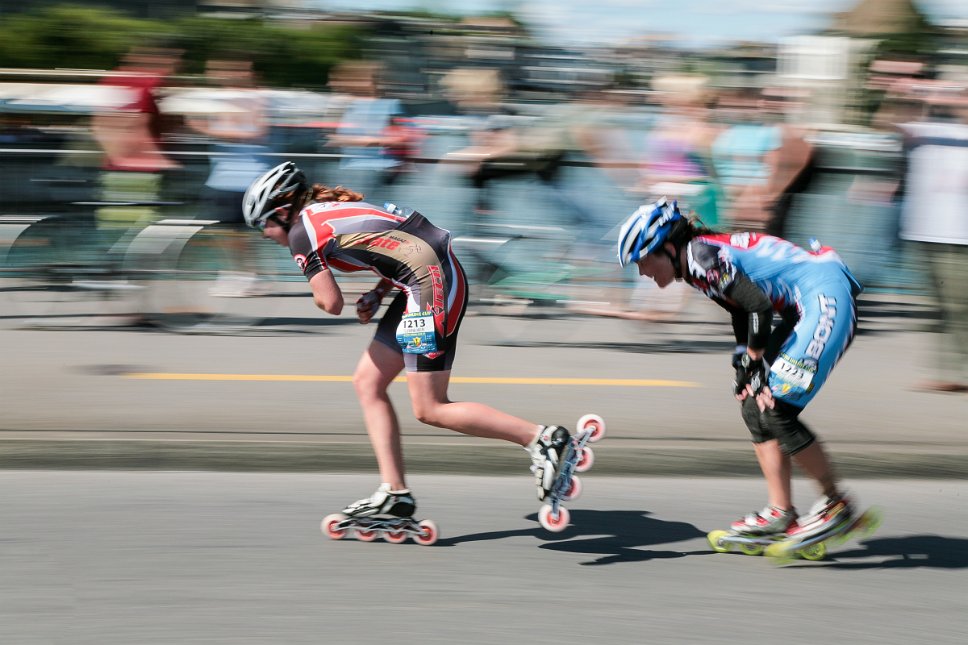 Zurich Quaibrücke inline skating